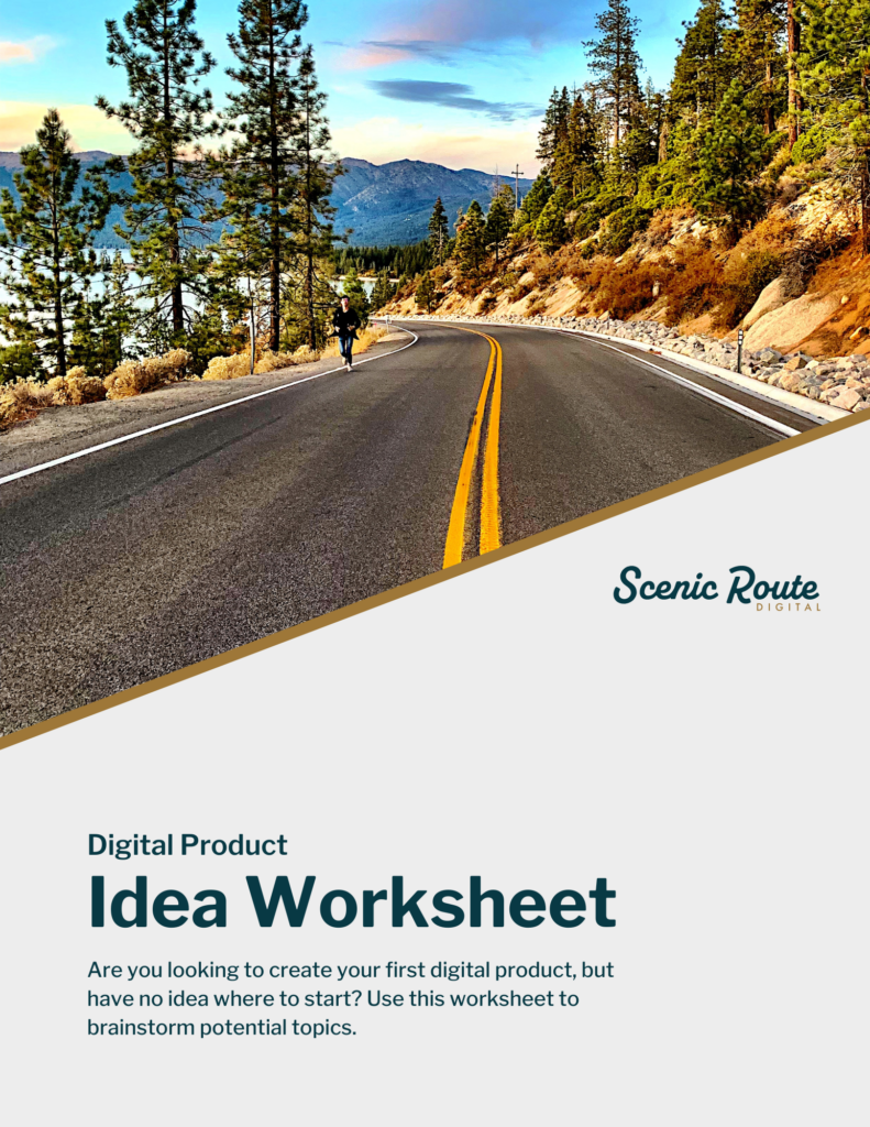 Digital Product Idea Worksheet