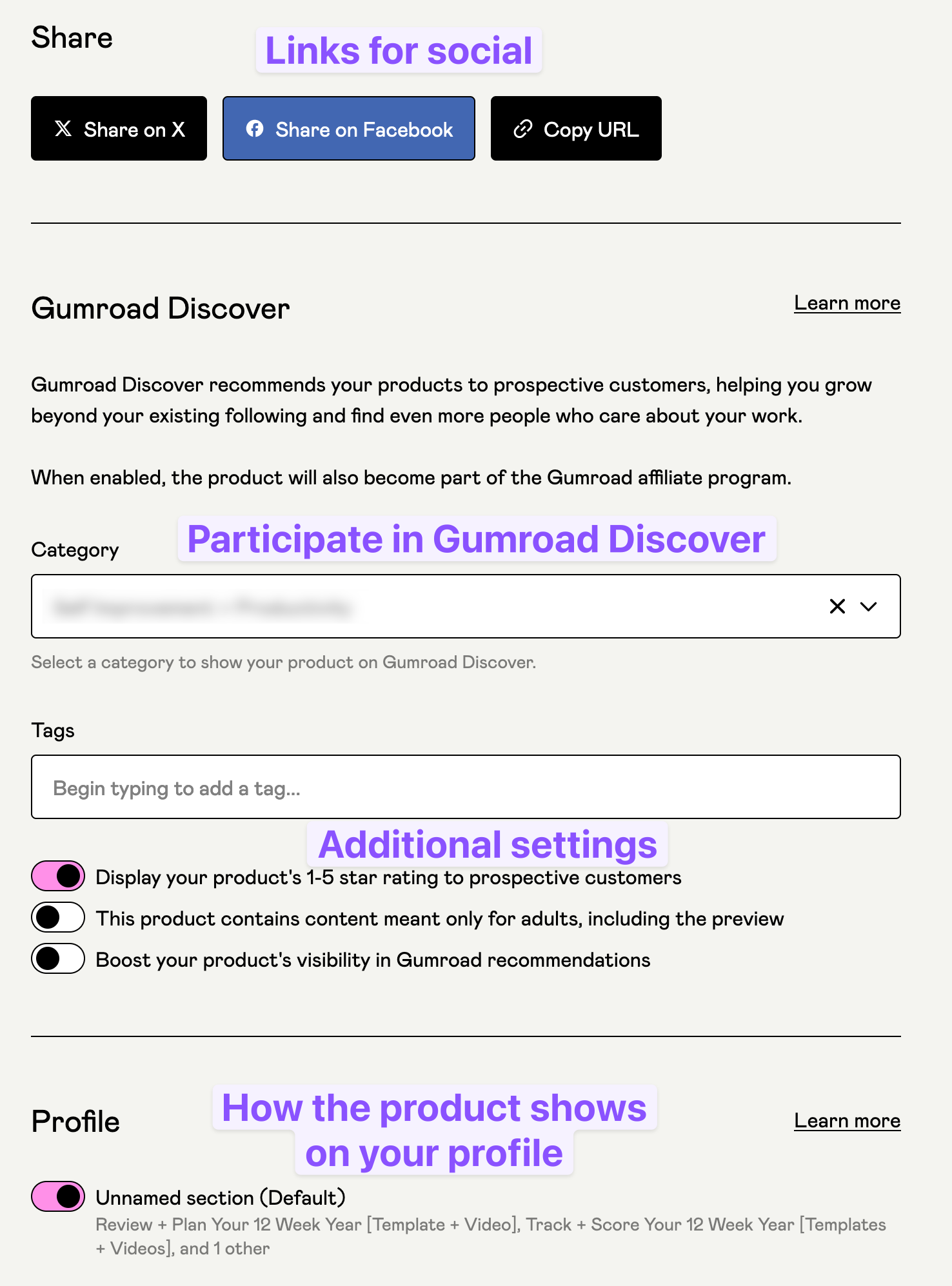 Gumroad share